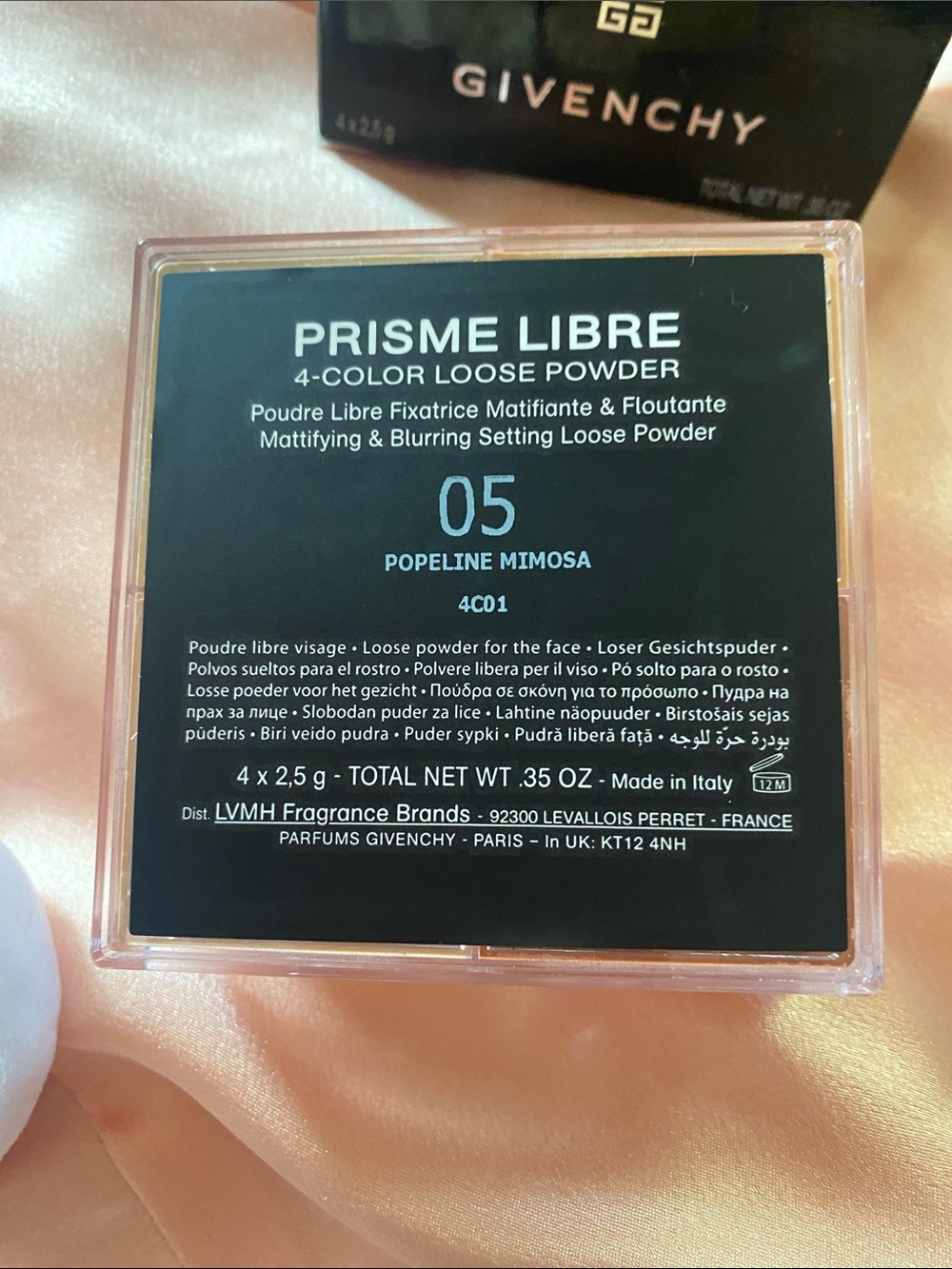 Givenchy Prisme Libre 4-Color Loose Powder - Beige, Light Brown, Peach, Cream - Picture 3 of 6